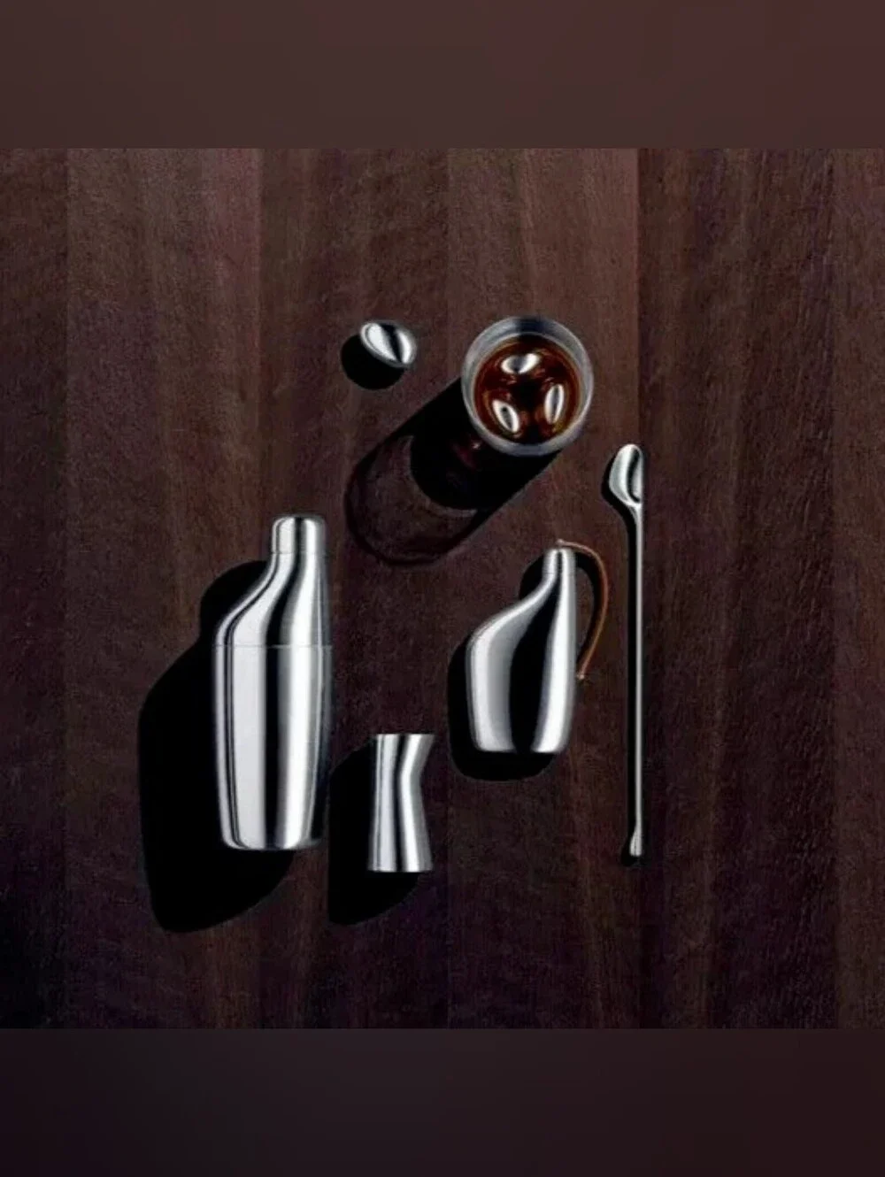 Georg JensenSky Cocktail Set - Shaker, Stirring Spoon and Jigger, 3 Piece